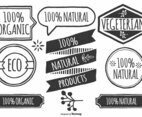 Hand Drawn Style Organic Product Lables