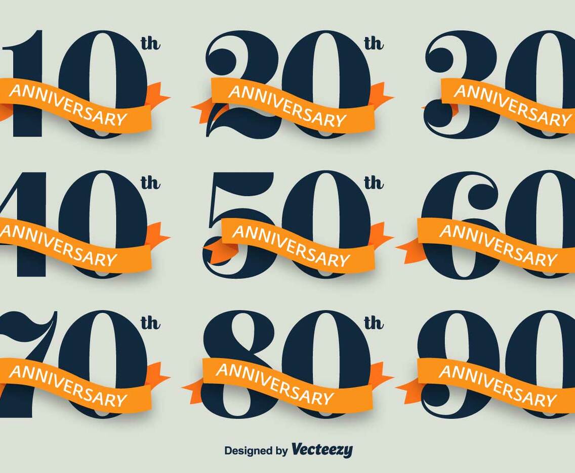 Anniversary Vector Icon Set