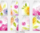 Blank Spring Decorated Labels - Vector Labels With Flowers