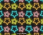 Vector Neon Stars Pattern