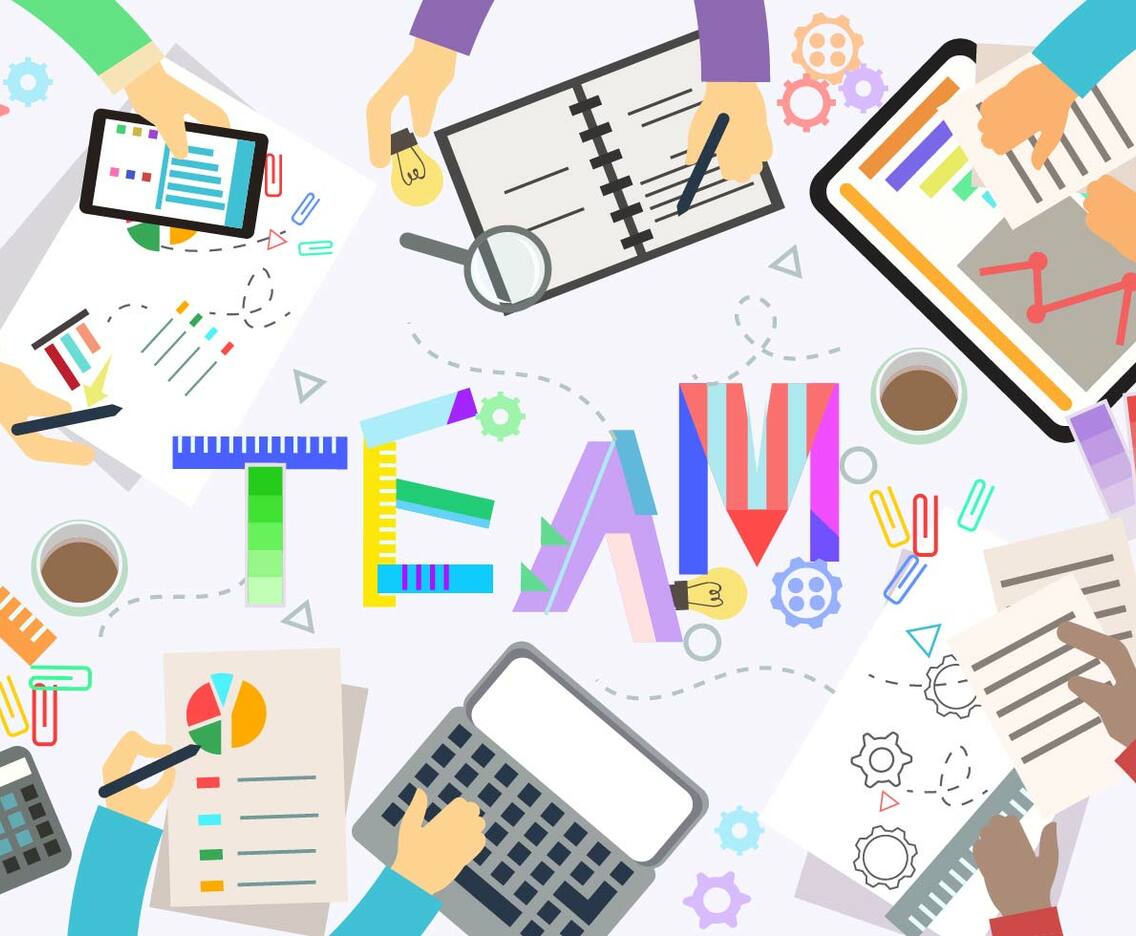 Working Together In A Meeting Vector