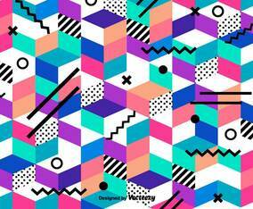 Vector Abstract Colorful Geometrical Pattern