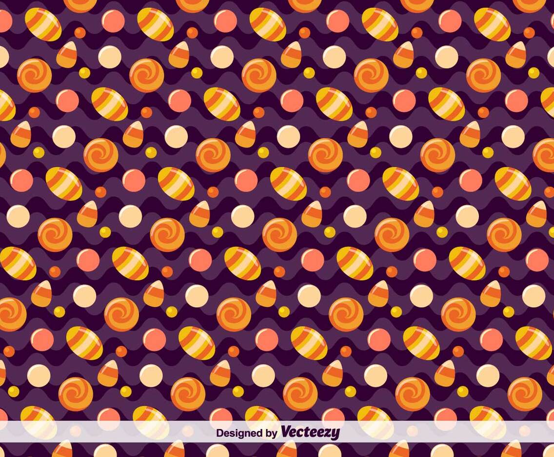 Vector Candy Pattern For Halloween