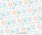 Snowflakes Doodles Vector Pattern