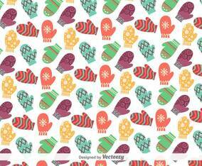 Christmas Gloves Vector Background