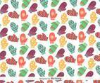 Christmas Gloves Vector Background