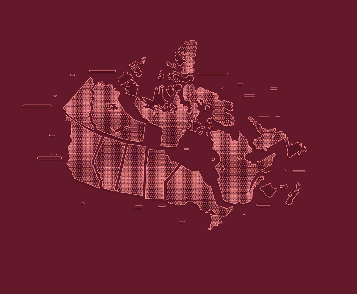 State Outlines Canada Vector