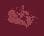 State Outlines Canada Vector