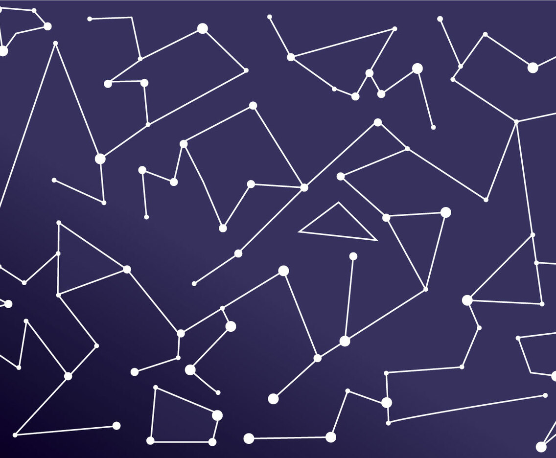 Constellation Polygonal Background Vectors