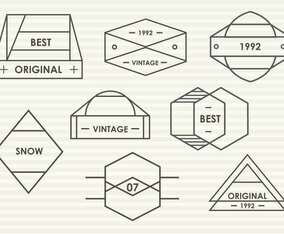 Set Of Modern Trendy Blason Vector