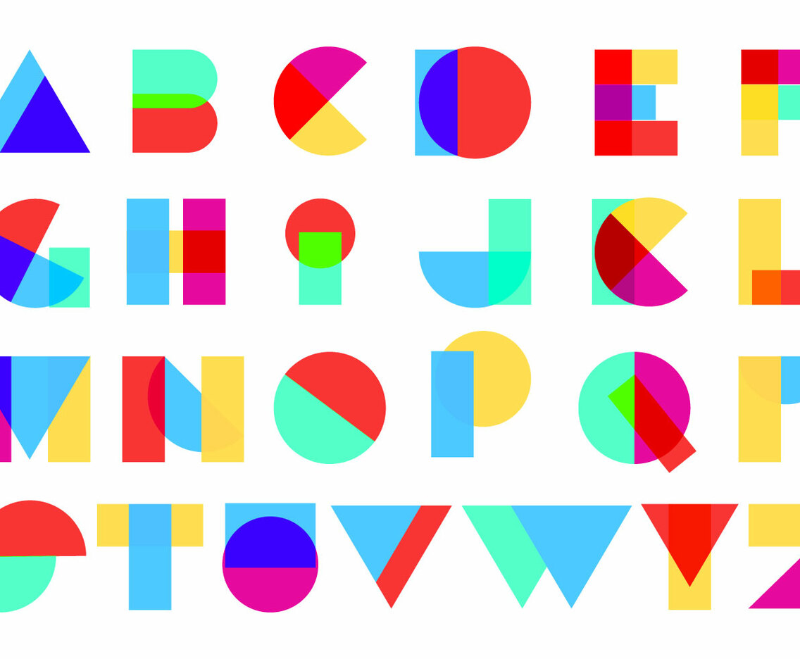 Full Color Abstract Alphabet