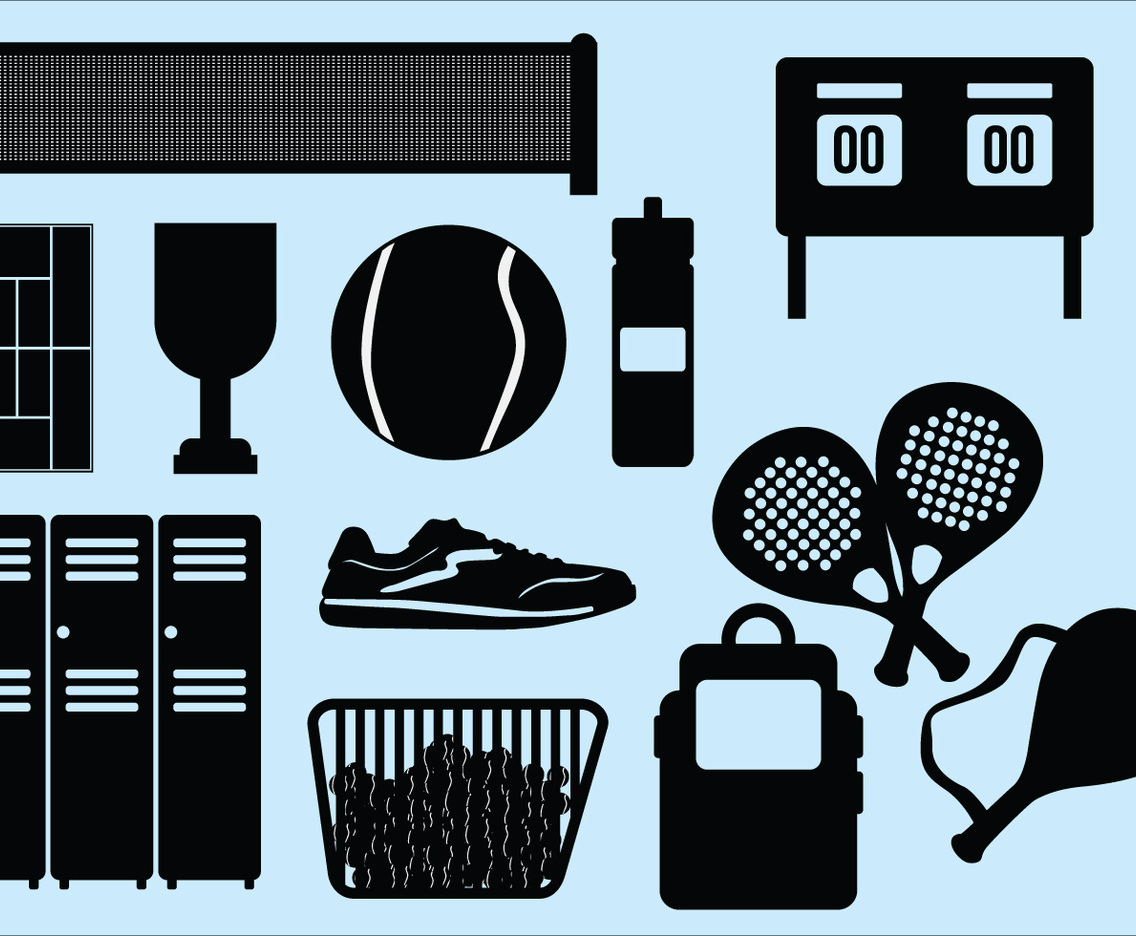 Simple Black Padel Vector