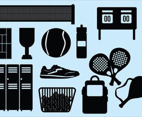 Simple Black Padel Vector