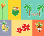 Hawaii Icons Vectors