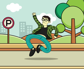 Jumping For Joy Vector