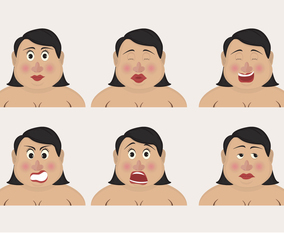 Curvy Woman Emoticons