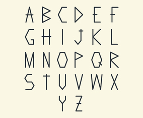 Trendy Geometric Letter Vector Pack