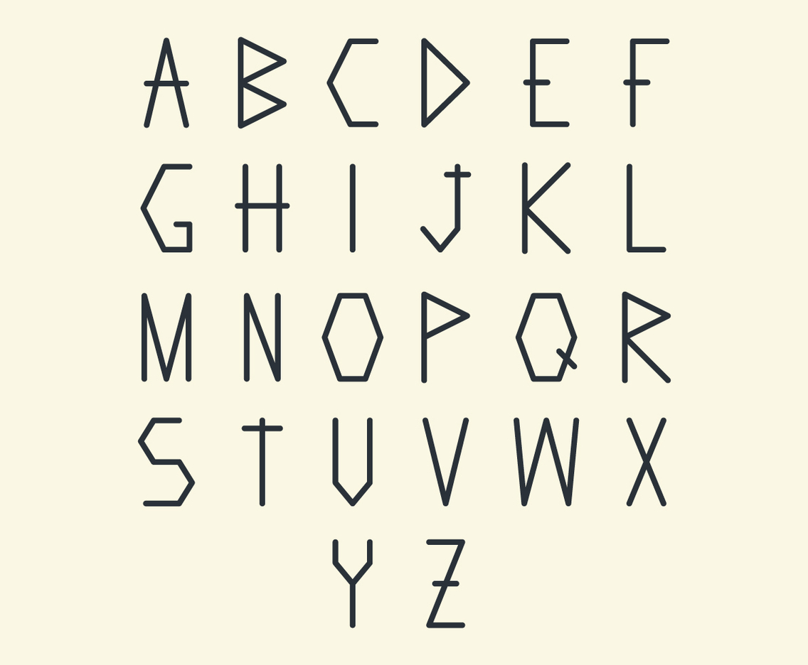 Trendy Geometric Letter Vector Pack