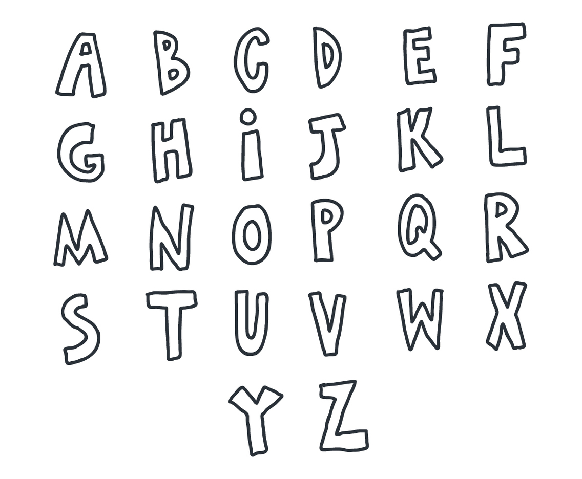 Doodle Letters Vector Pack