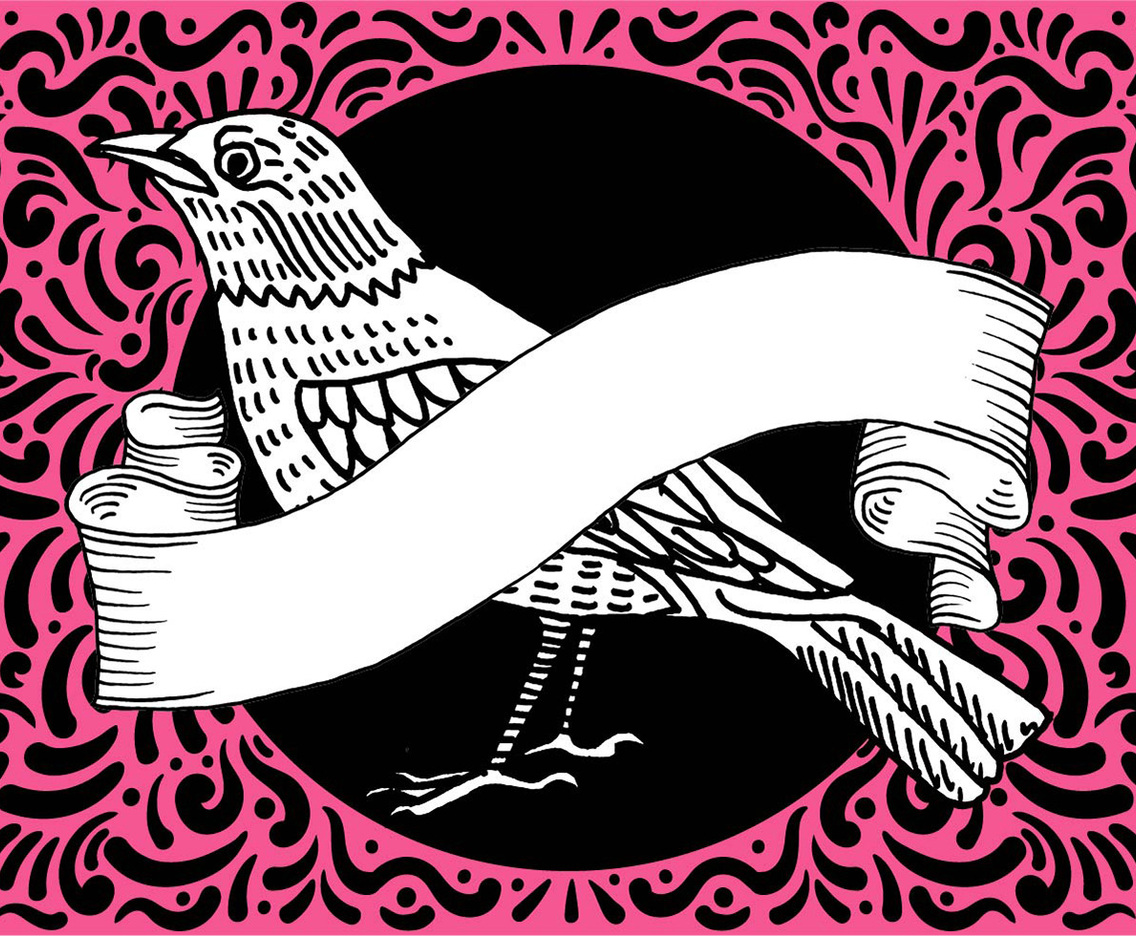 Ornate Bird  Banner Design