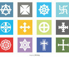 Religious Symbol Icon Set