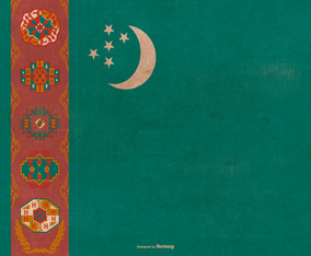 Grunge Flag of Turkmenistan