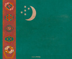 Grunge Flag of Turkmenistan