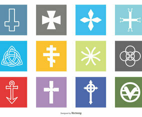 Religious Symbols Icon Set