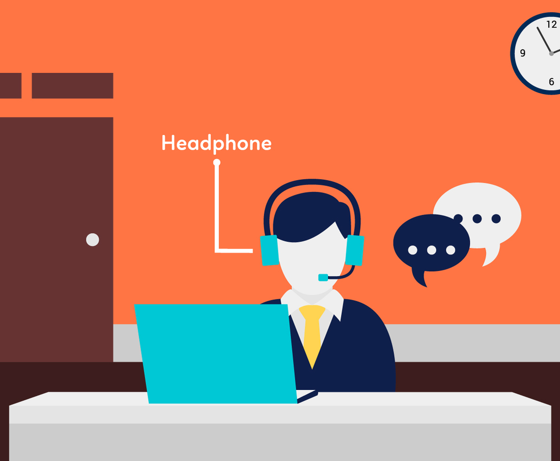 Call Center Agent Vector