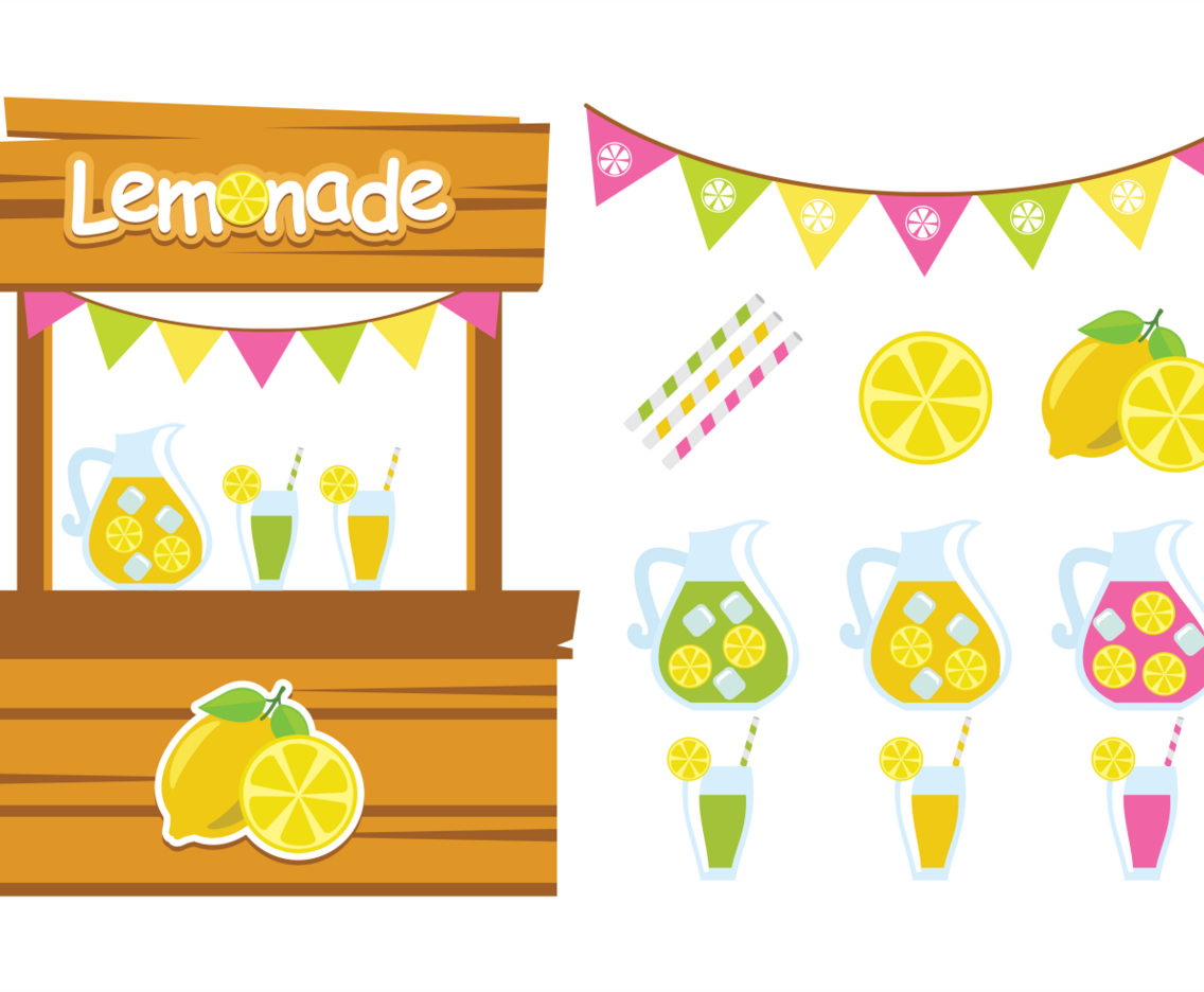 Cute Lemonade Stand Vectors
