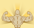 Flexing Man Background Vector