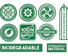 Biodegradable vector stamp set