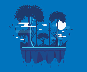 Swamp Landscape 2 Vector