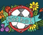 Fútbol Banner Badge Vector