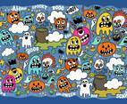 Halloween Ghosts Goblins Vector