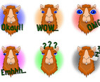 Llama Head Vector Set