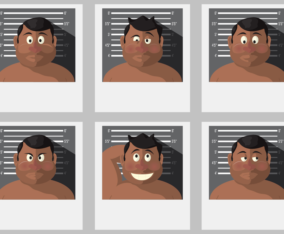 Silly Guy Head Shot Vectors