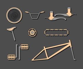 Bicycle Components Free Vector