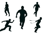 Free Runner Siluetas Vector