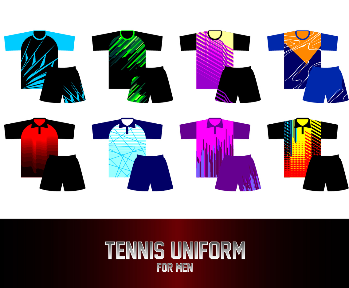 Tennis Uniform For Men Free Vector