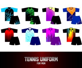 Tennis Uniform For Men Free Vector