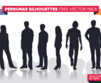 Personas Silhouettes Free Vector Pack