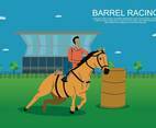 Free Barrel Racing Illustration