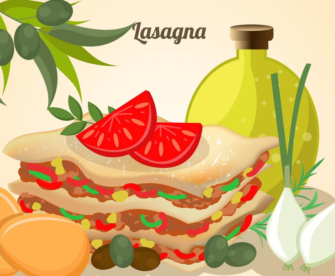 Layers Of Lasagna Vector