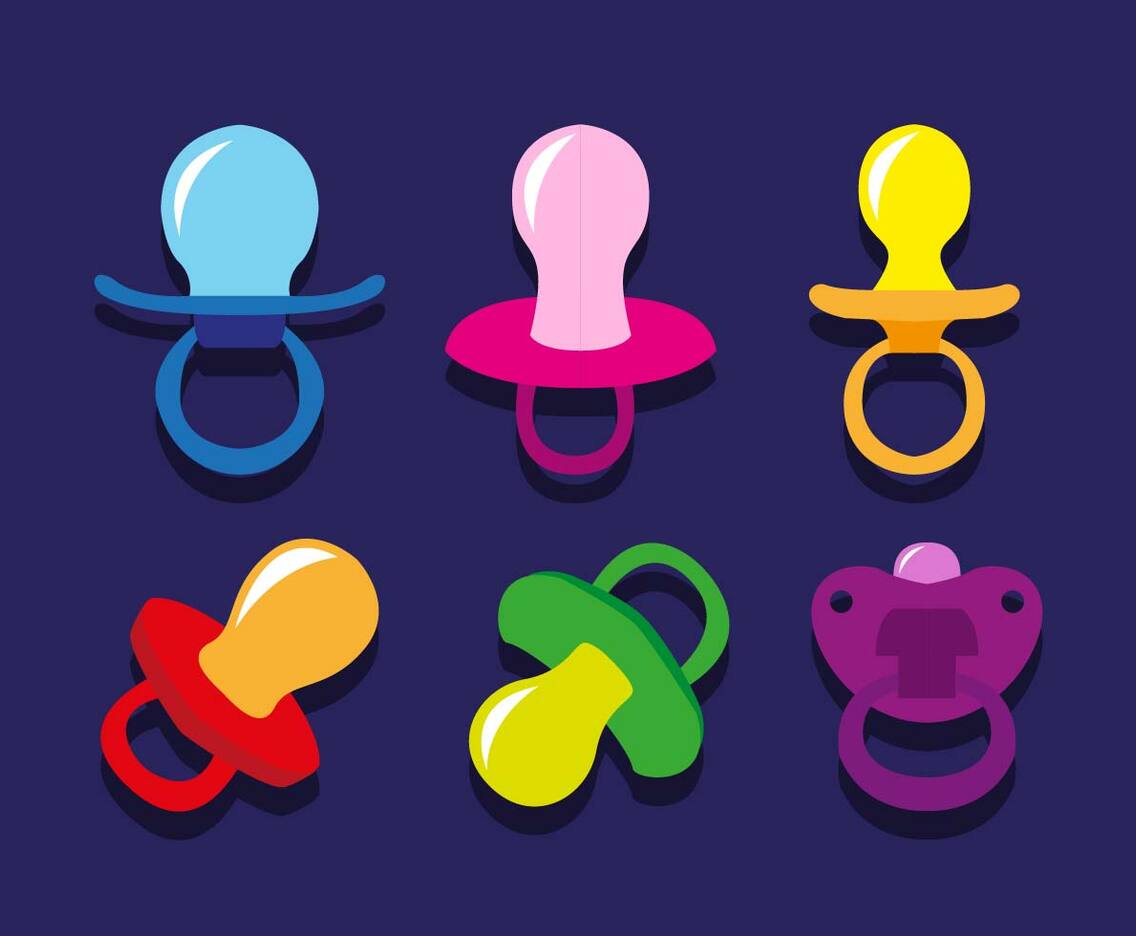 Pacifier Baby Vector Illustration