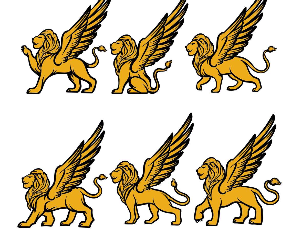 Winged Lion Vector