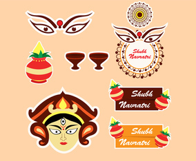 Shubh Navratri Festival Icon