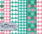 Mint Pink Floral Pattern Set