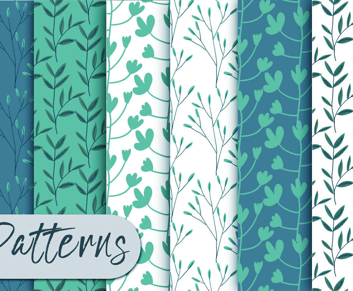 Soft Blue Pattern Set