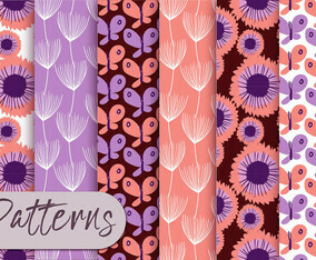 Pastel Purple Pattern Set